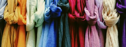 Multicolored linen fabrics for sale in shop